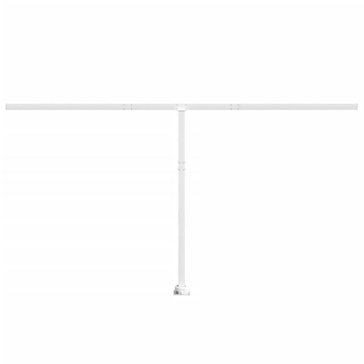 VIDAXL Jeu de poteaux d'auvent blanc 450x245 cm fer