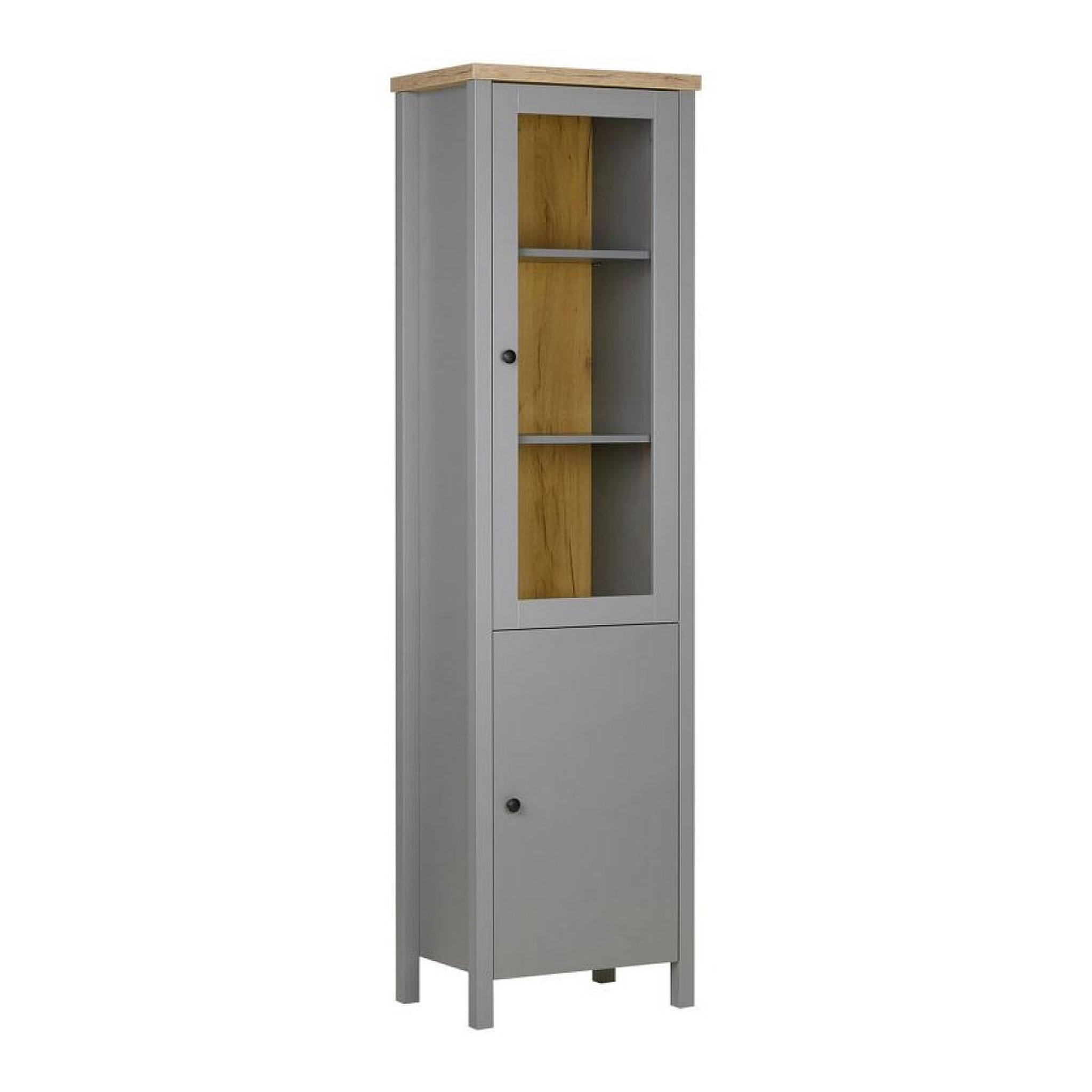 HomeStyle4U Armoire Grise Moderne 1 porte