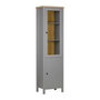 Voir la diapositive 1 : HomeStyle4U Armoire Grise Moderne 1 porte