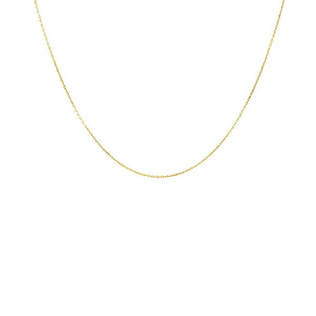 L'ATELIER D'AZUR Collier Chaine Or Jaune - Maille Forçat Diamantée - 45cm