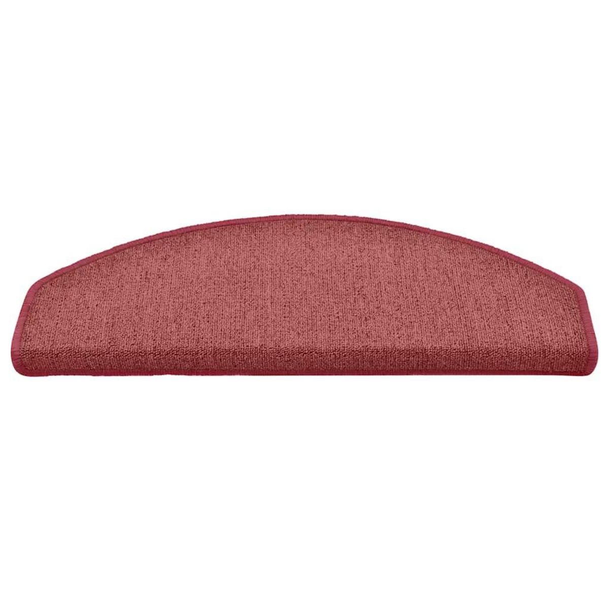 VIDAXL Tapis d'escalier 30 pcs rouge 65x24x4 cm