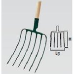 Leborgne Fourche à maïs 6 dents - manche bois certifié PEFC 100%