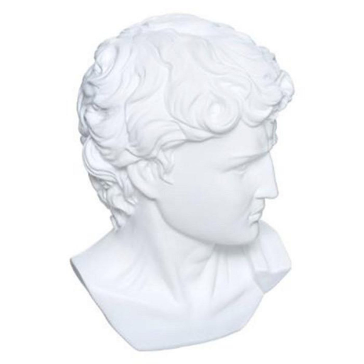 ATMOSPHERA Statuette Déco  Tête César  25cm Blanc