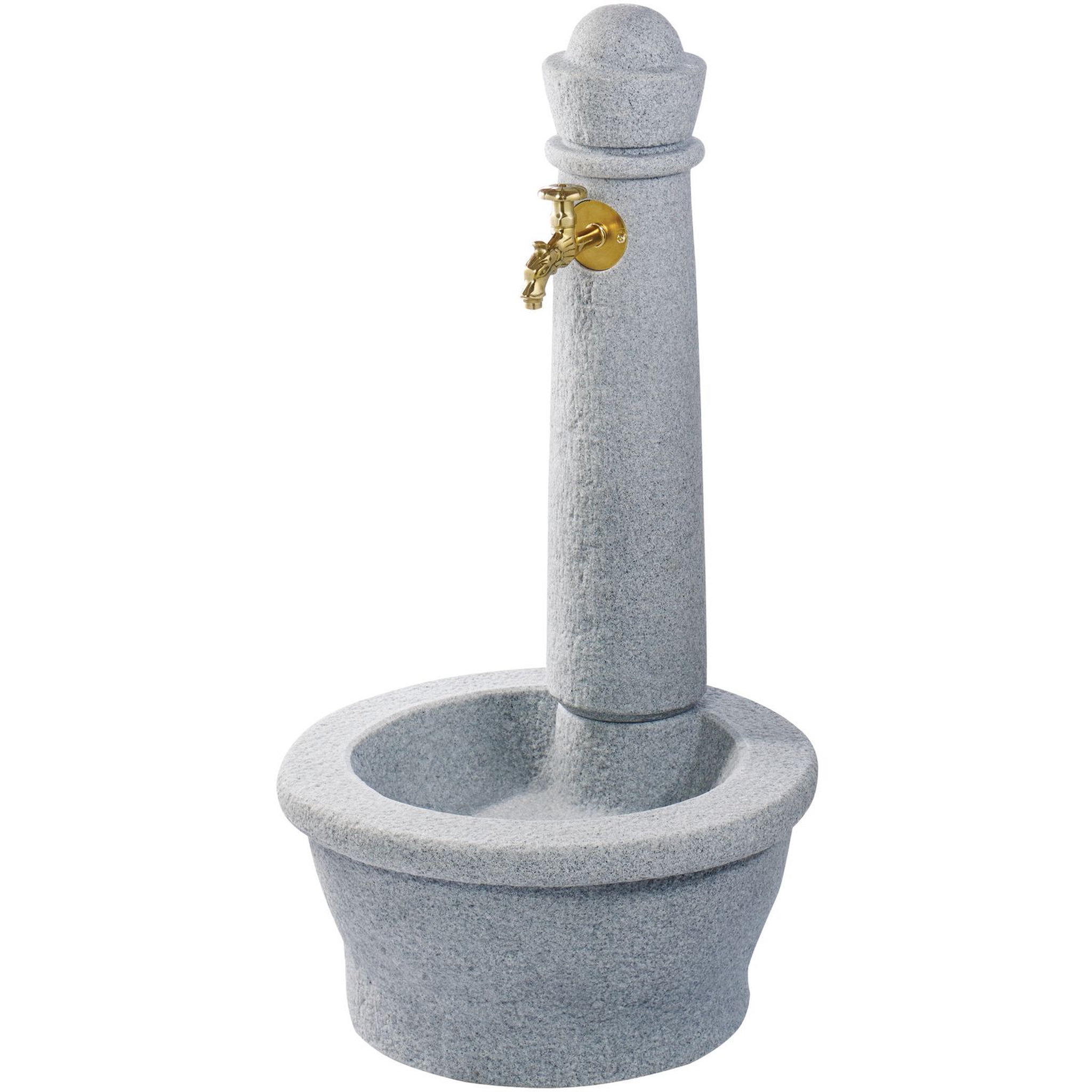 Voir la diapositive 2 : GARANTIA Fontaine Roma Gris Clair Robinet Nostalgie, Grande Vasque