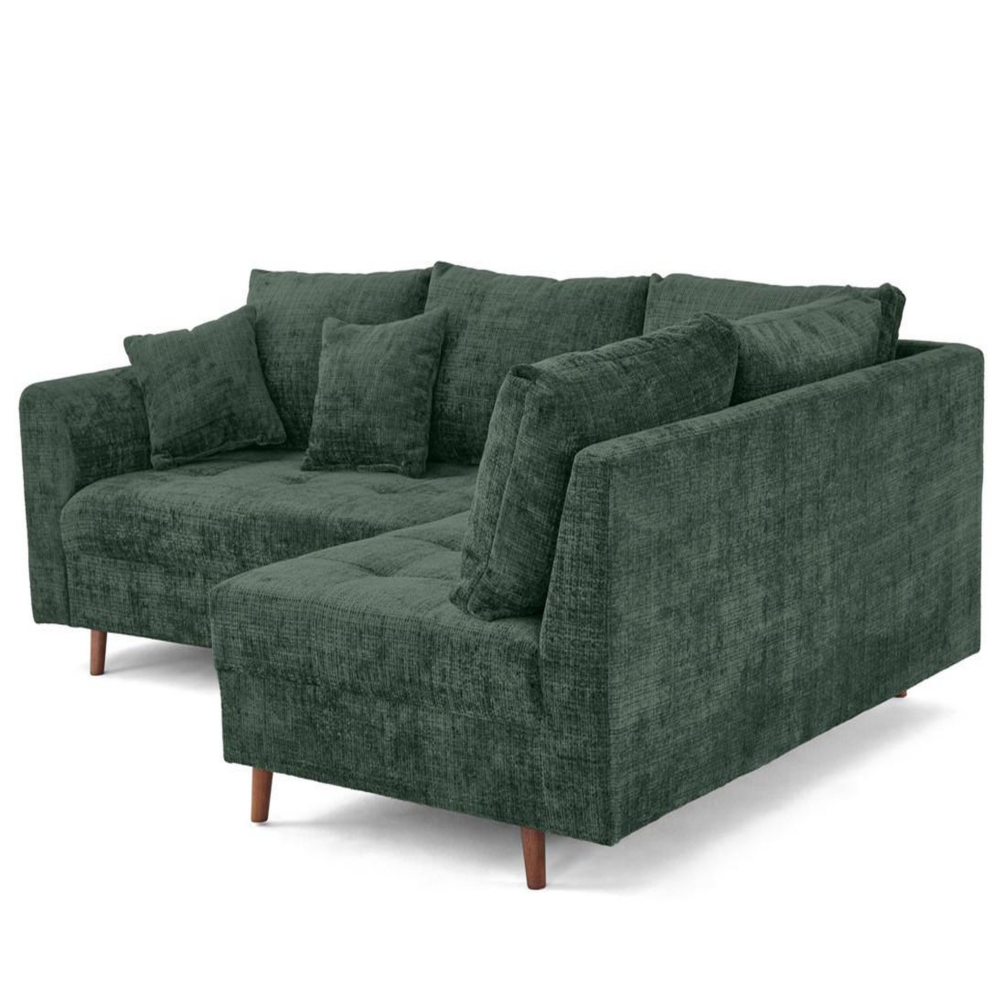 Voir la diapositive 6 : LISA DESIGN Rune - canapé d'angle droit 4 places en velours texturé