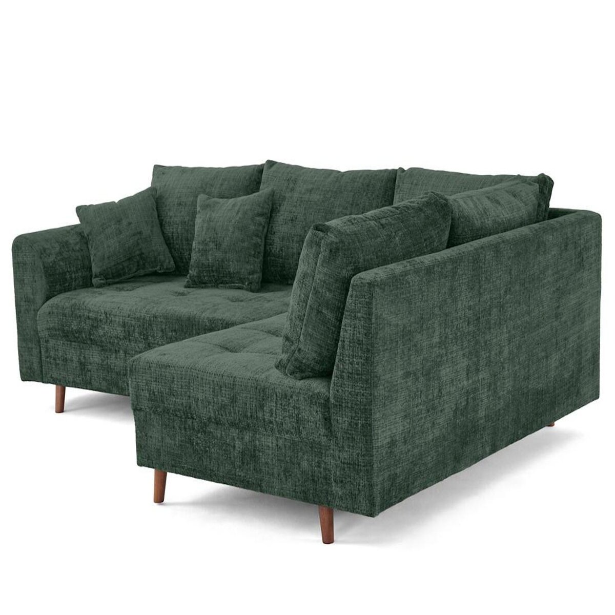 LISA DESIGN Rune - canapé d'angle droit 4 places en velours texturé