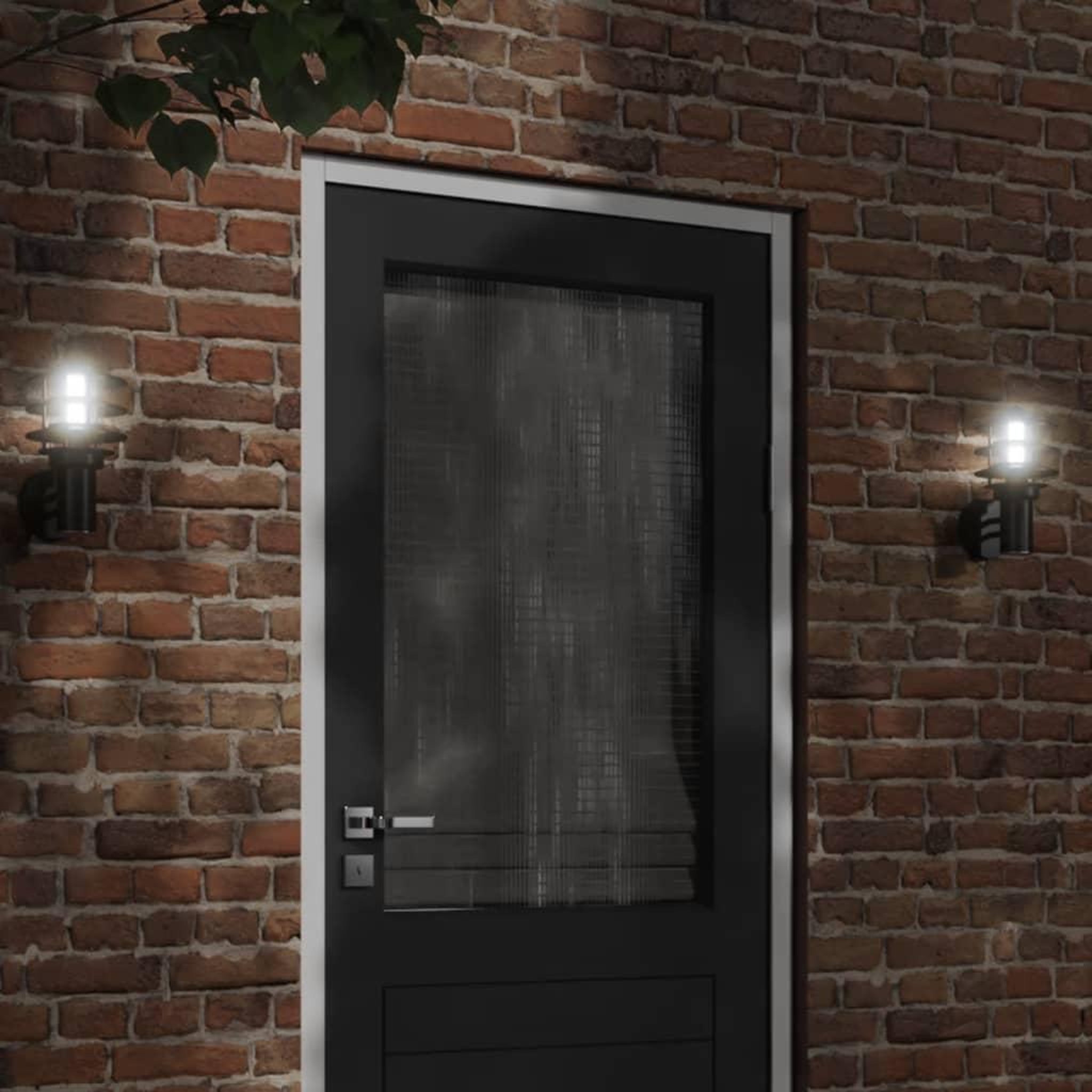 VIDAXL Applique murale d'exterieur noir acier inoxydable