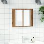 Voir la diapositive 4 : VIDAXL Armoire a miroir LED chene artisanal 60x12x45cm bois ingenierie