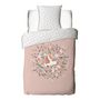 Voir la diapositive 2 : FUTURE HOME Parure de lit enfant en coton imprimé rose Licorne 140x200cm