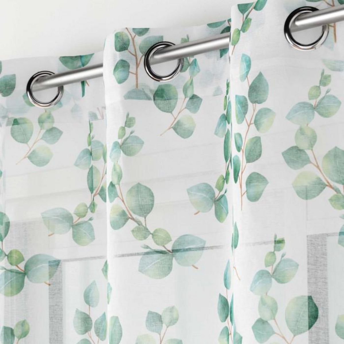 Paris Prix Rideau Voilage à Œillets  Leandre  140x240cm Vert