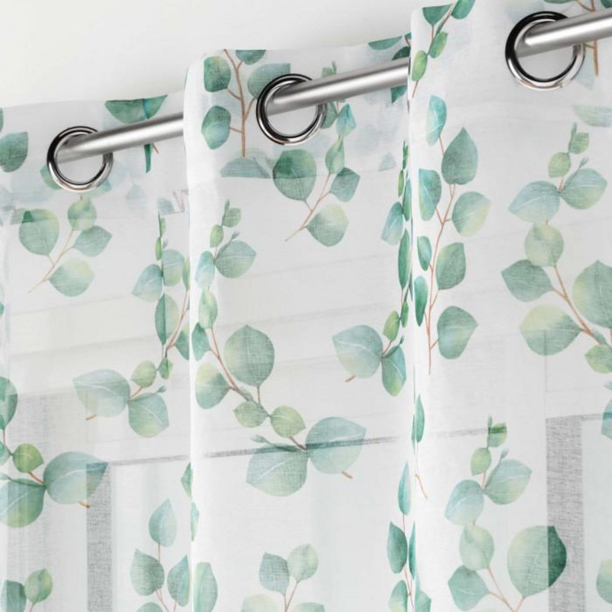 Paris Prix Rideau Voilage à Œillets  Leandre  140x240cm Vert