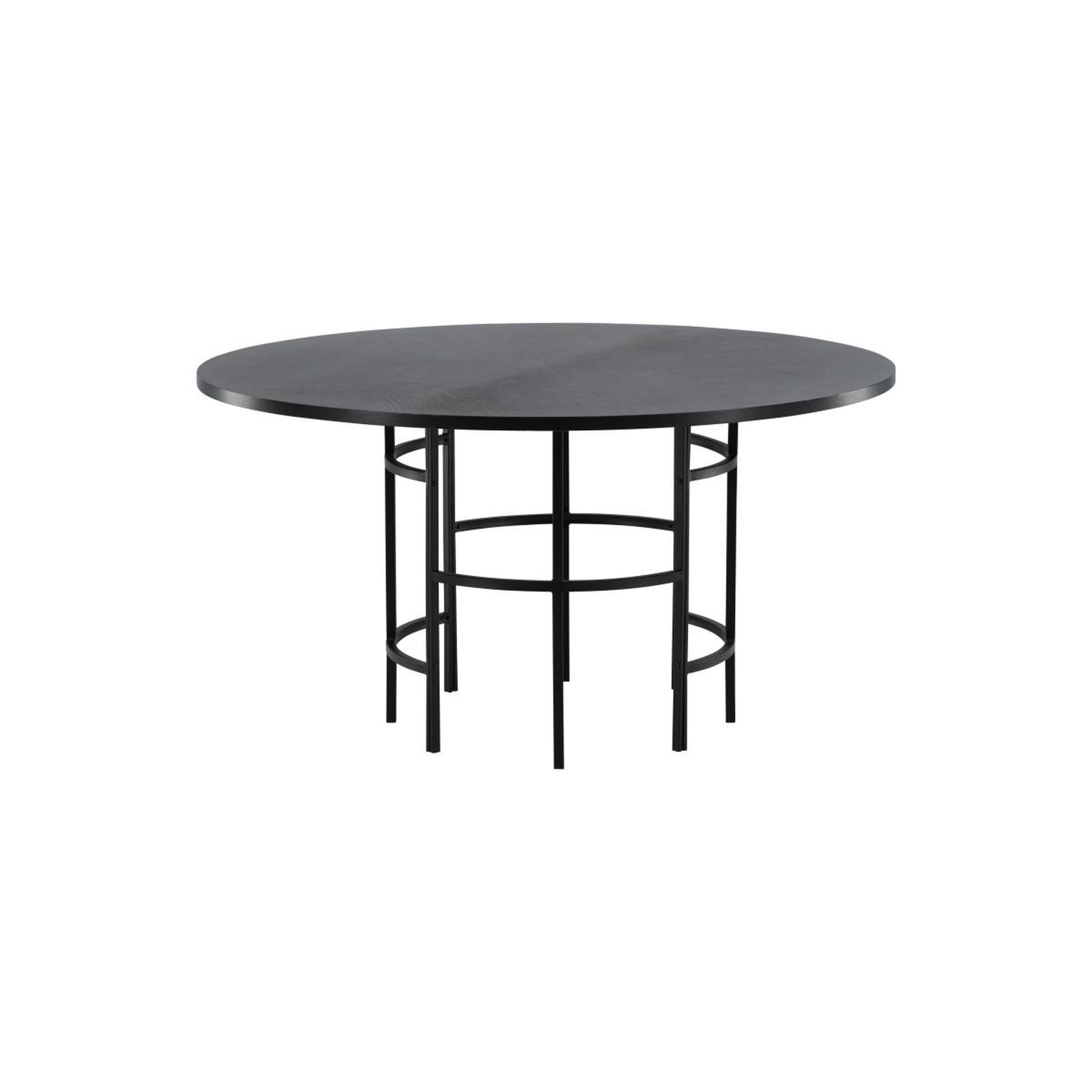 Voir la diapositive 4 : Paris Prix Table à manger ronde  copenhagen  140cm noir
