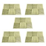 VIDAXL Dalles de terrasse 30 pcs 50x50 cm Bois Vert