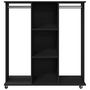 Voir la diapositive 4 : VIDAXL Garde-robe avec roues noir 102x38x110 cm bois d'ingenierie