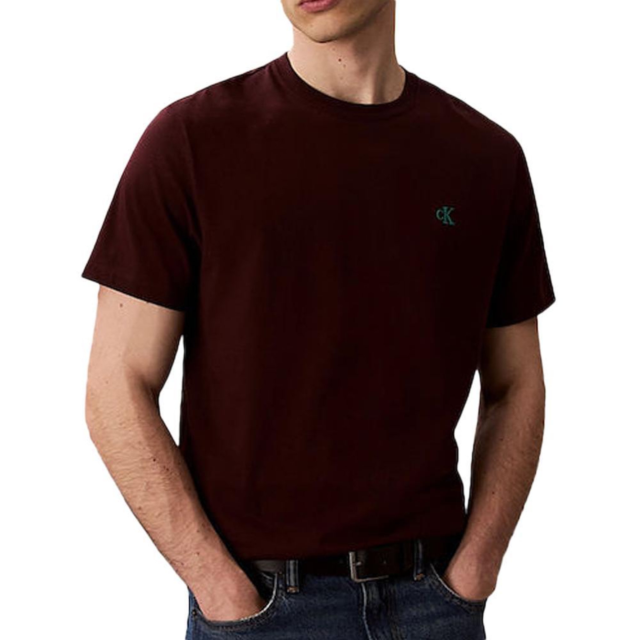 CALVIN KLEIN JEANS T-Shirt Marron Homme Calvin Klein Jeans Easy LV04RC275G. Coloris disponibles : Marron