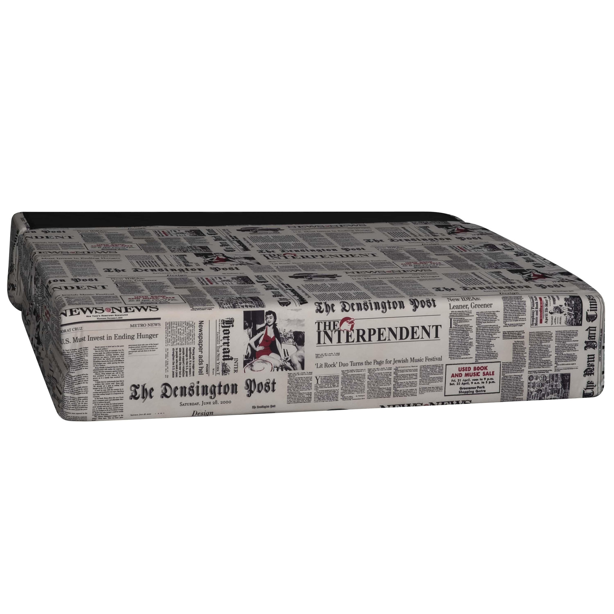 Voir la diapositive 3 : Chauffeuse 2 places NEWSPAPER tissu journal