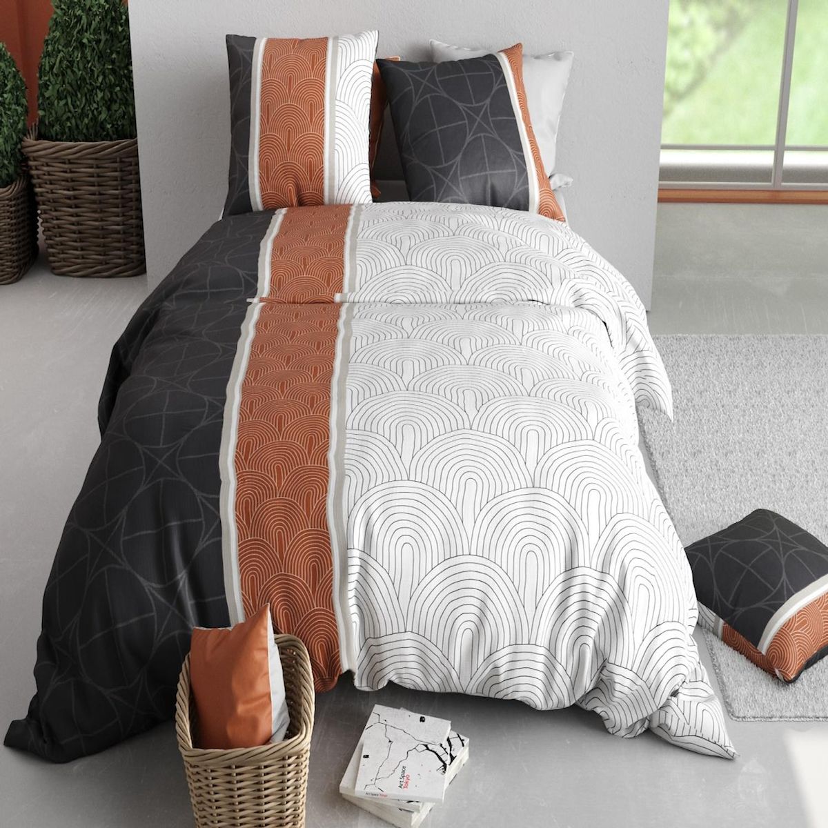 ATELIER DU COTON Parure Housse De Couette 100% Coton 57fils Equinoxe