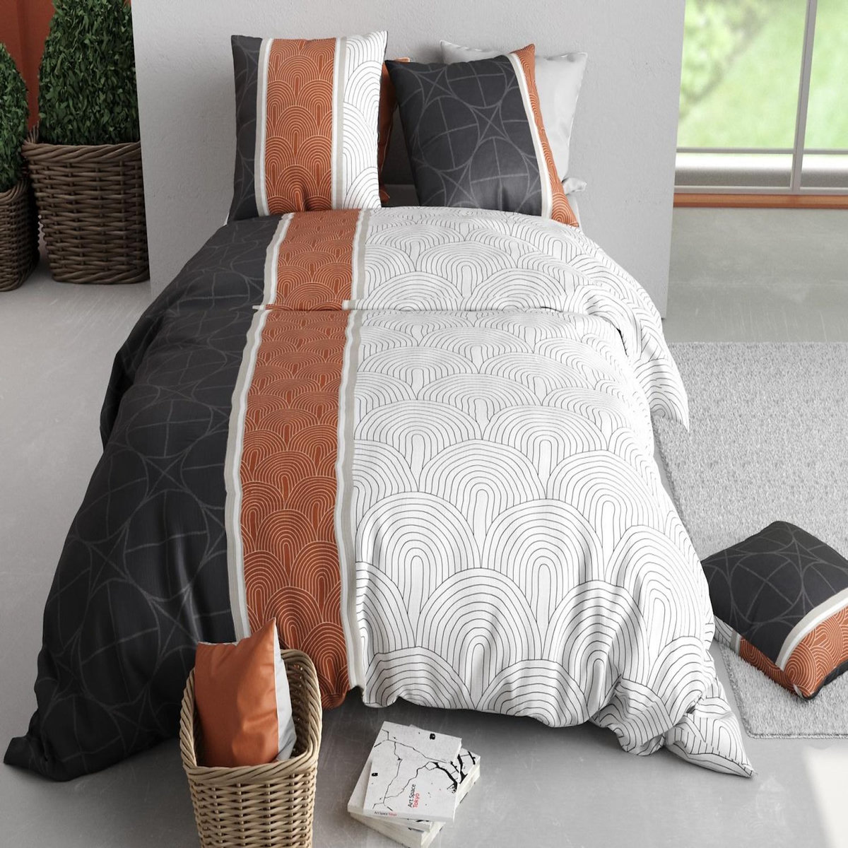 ATELIER DU COTON Parure Housse De Couette 100% Coton 57fils Equinoxe