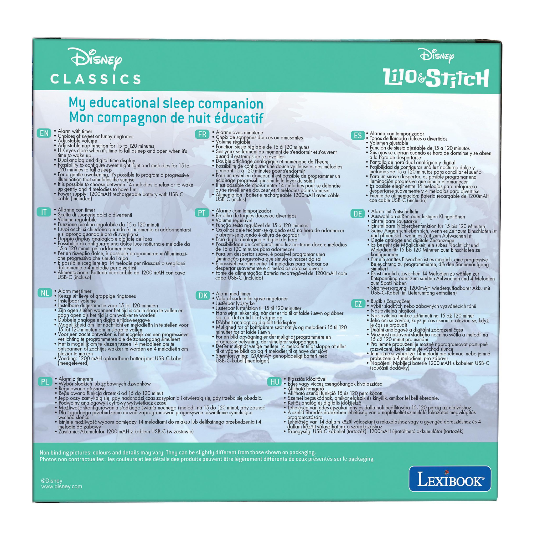 Voir la diapositive 4 : Lexibook Mon Compagnon de Nuit Éducatif Stitch