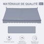 OUTSUNNY Store banne manuel rétractable 4L x 1,2l m inclinaison et hauteur réglable installation rapide métal alu polyester anti-UV gris