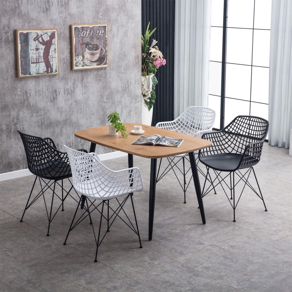 IDIMEX Lot de 4 chaises ALICANTE, en plastique