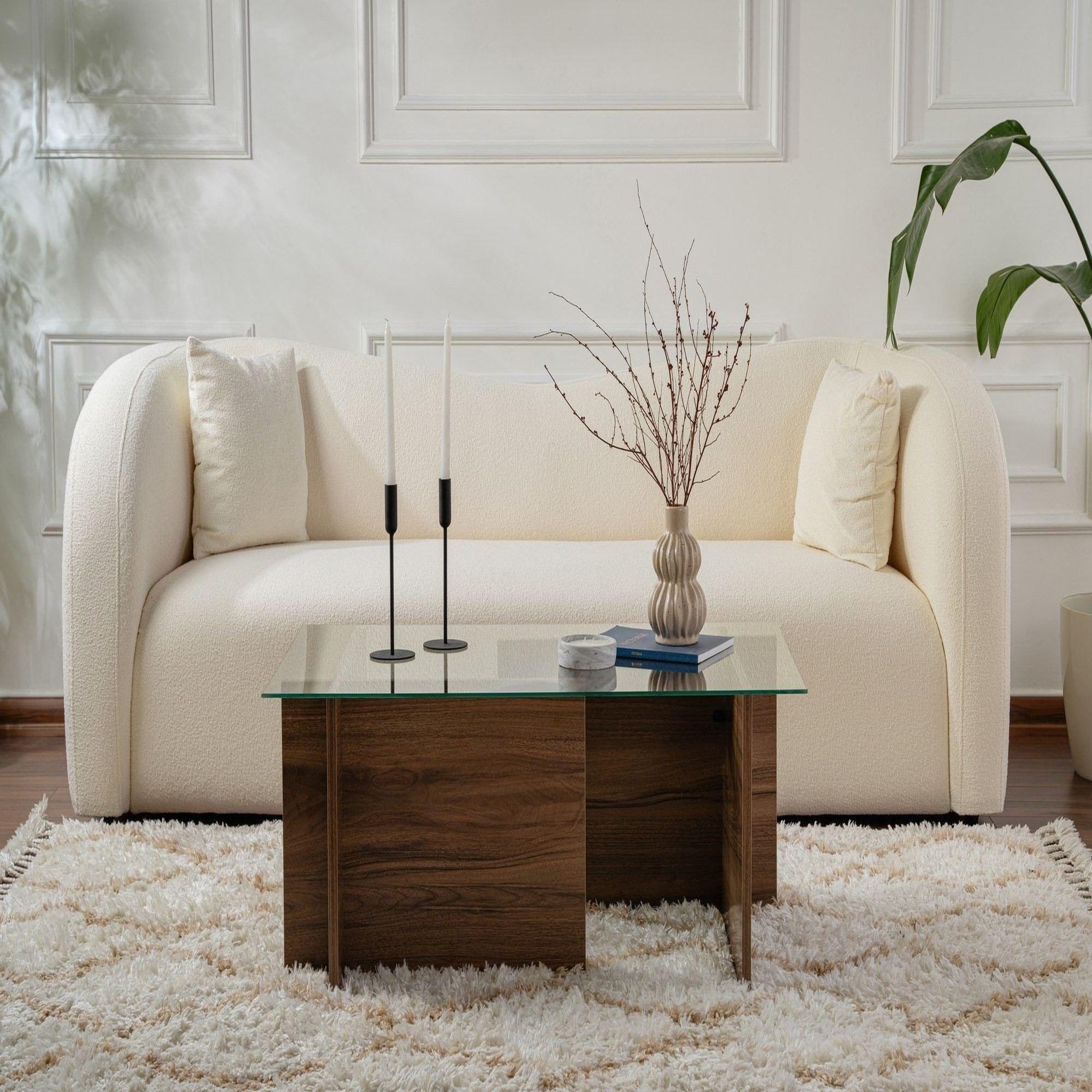 Voir la diapositive 4 : Habitat et Jardin Table basse en bois  vetrino  - 105 x 65 x 40 cm - noyer