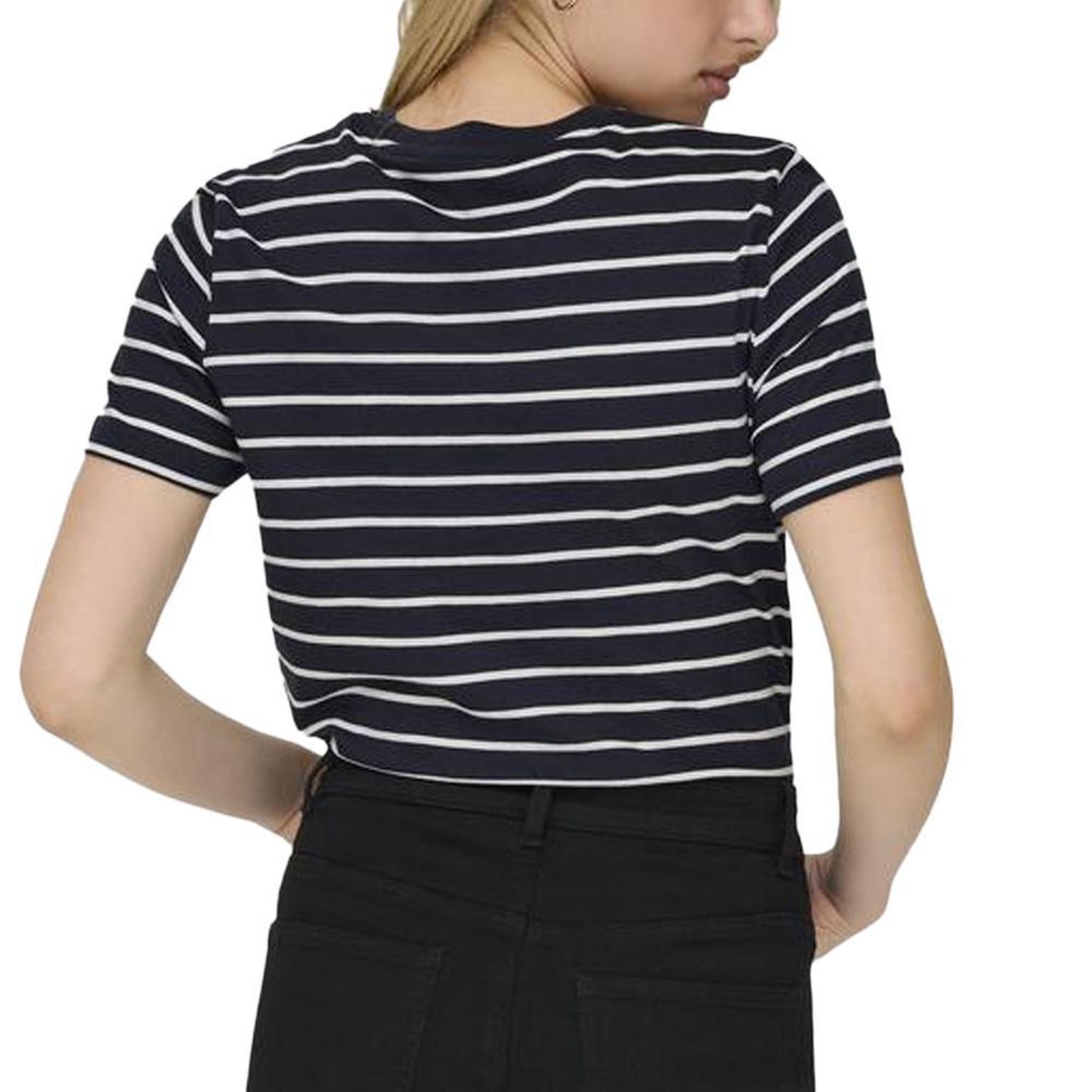 Voir la diapositive 2 : Only T-Shirt Marine/Blanc Femme Only Liva