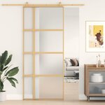 VIDAXL Porte coulissante dore 90x205 cm verre ESG depoli et aluminium