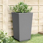 VIDAXL Jardinieres 2 pcs gris clair 32,5x32,5x57 cm polypropylene