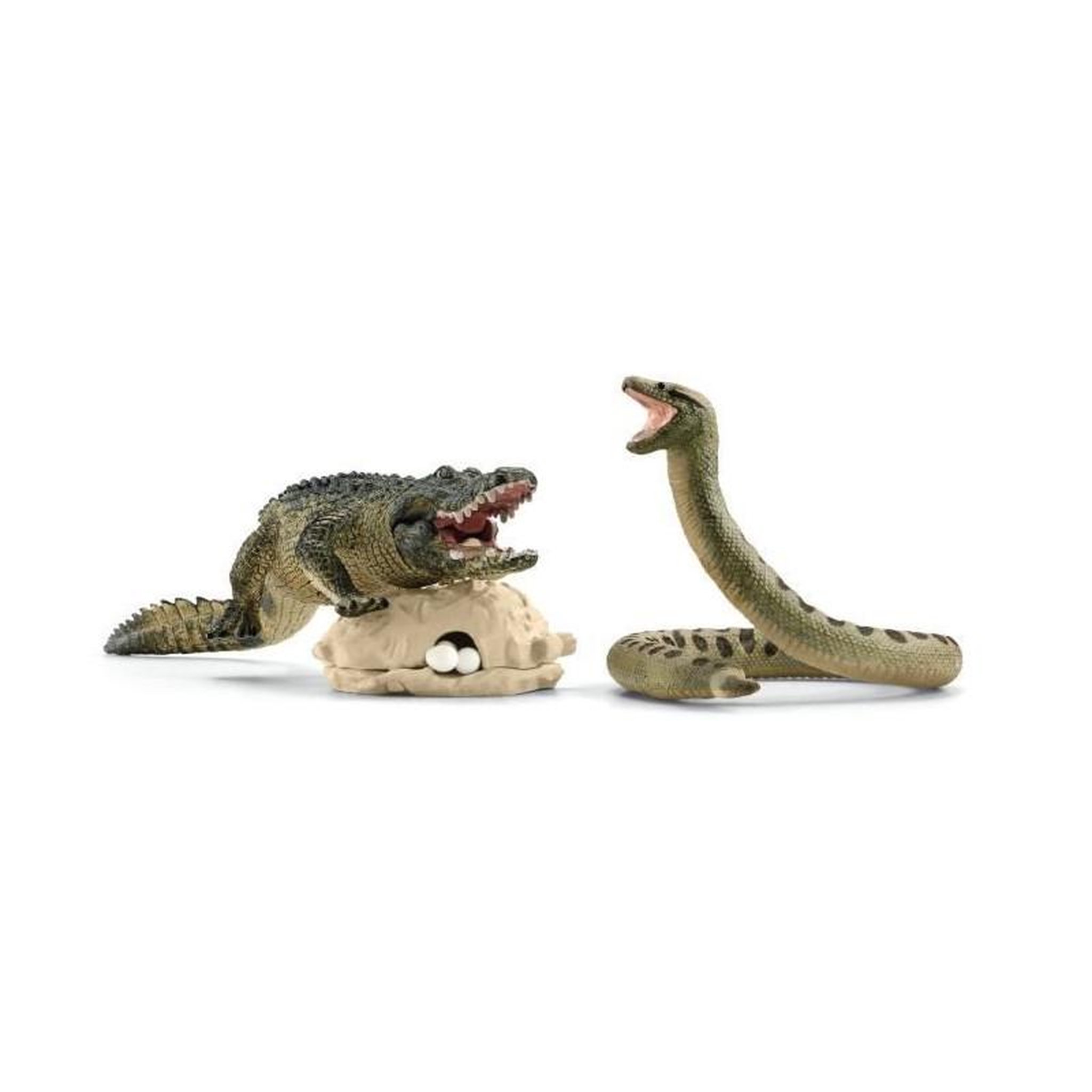 Voir la diapositive 2 : Schleich Coffret Duel Aligator/Anaconda, figurines animaux sauvages, Schleich 42559 Wild Life, Pour enfant des 3 ans