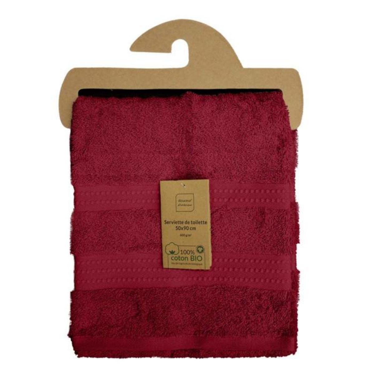 Paris Prix Serviette de Toilette  Excellence  50x90cm Bordeaux