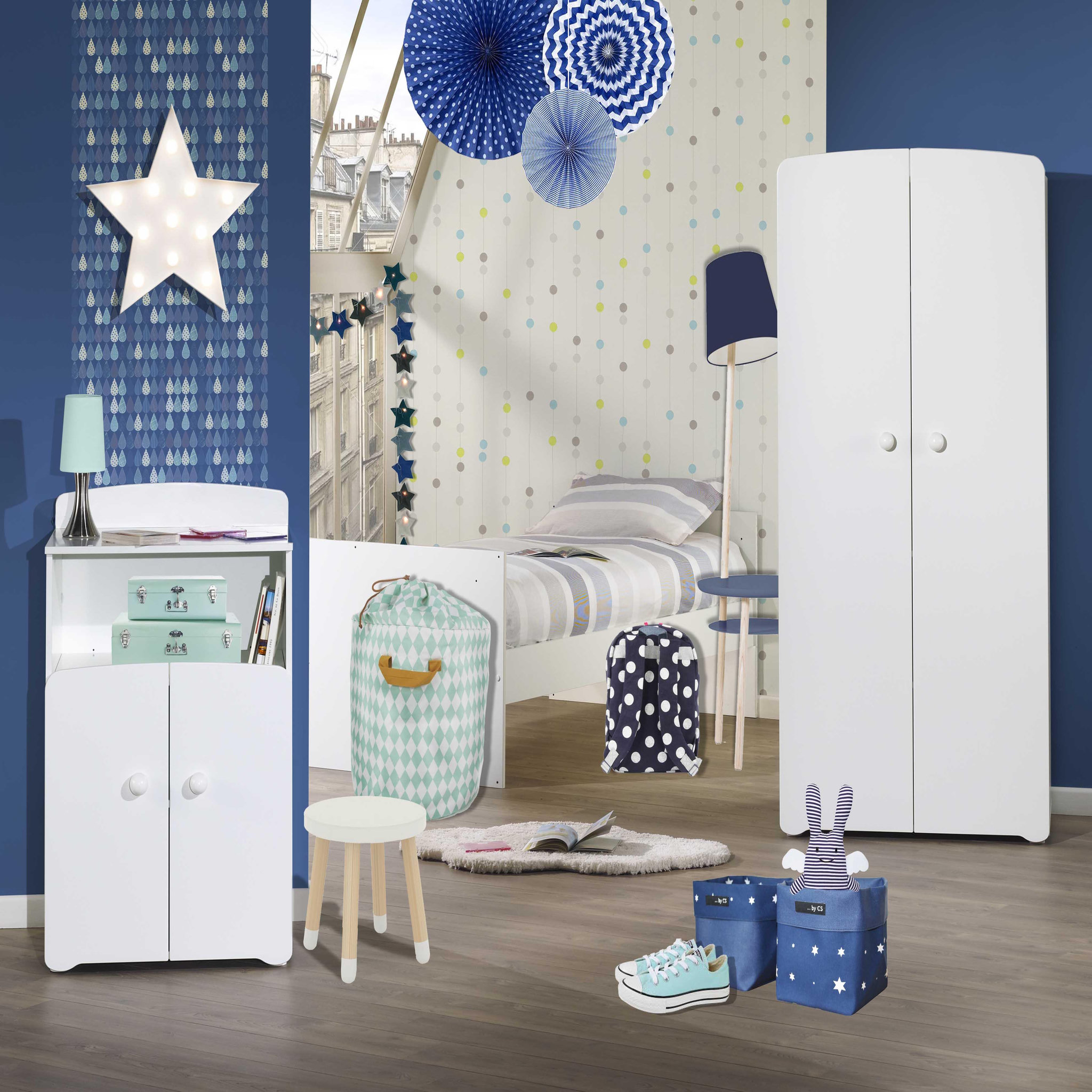 Voir la diapositive 8 : BABY PRICE Armoire chambre bébé 2 portes NEW BASIC