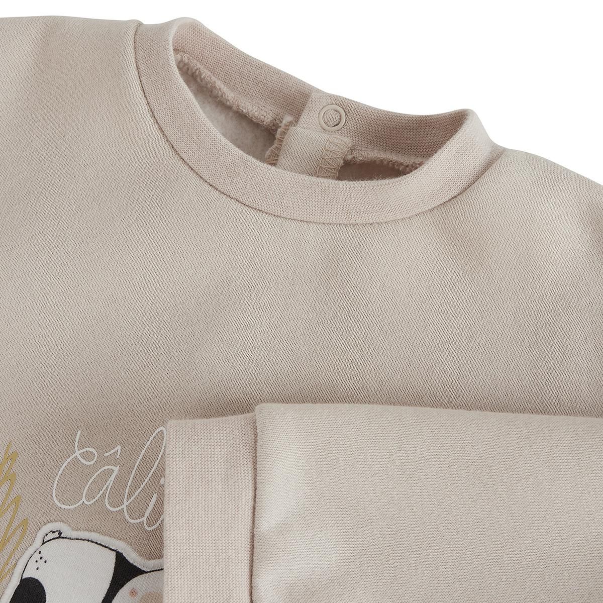 Petit Béguin Ensemble sweat et pantalon bébé mixte en molleton Mini Panda