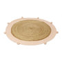 Voir la diapositive 2 : OSTARIA Tapis rond jute pompons rose D100