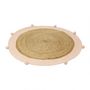Voir la diapositive 2 : OSTARIA Tapis rond jute pompons rose D100