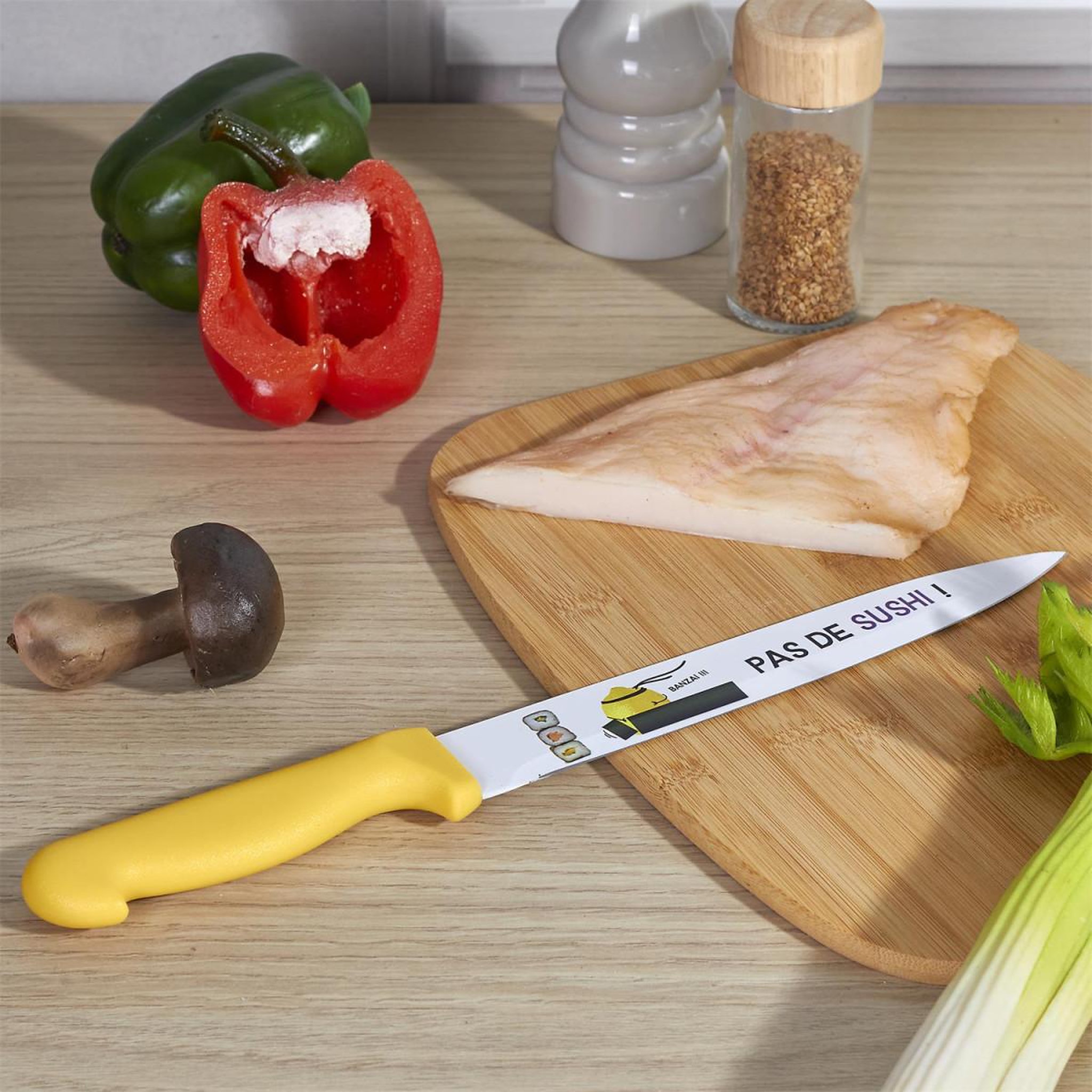 Voir la diapositive 2 : COOK CONCEPT Couteau à Effiler  Ludique  32cm Jaune