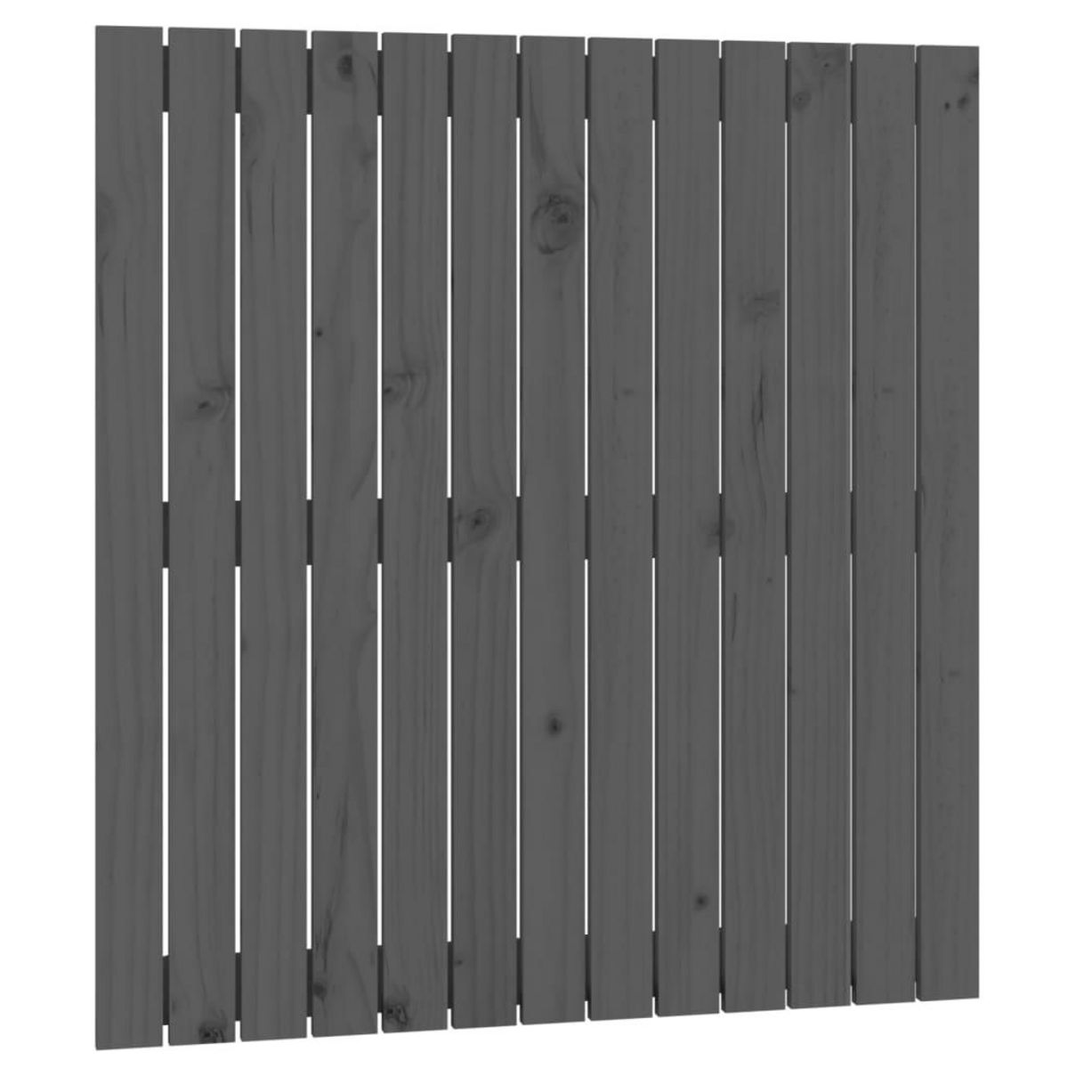 VIDAXL Tete de lit murale Gris 82,5x3x90 cm Bois massif de pin