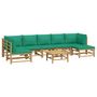 Voir la diapositive 3 : VIDAXL Salon de jardin 8 pcs avec coussins vert bambou