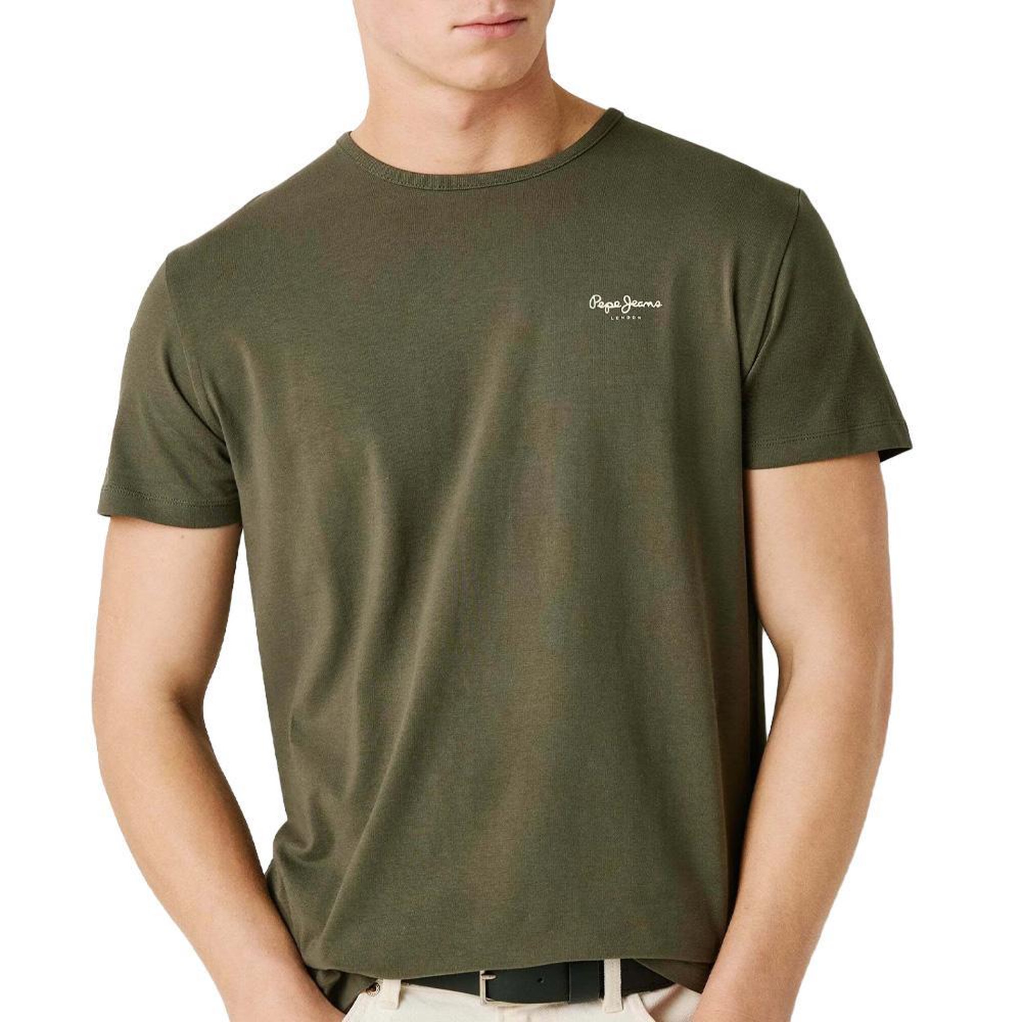 Pepe Jeans T-Shirt Kaki Homme Pepe jeans Original. Coloris disponibles : Vert