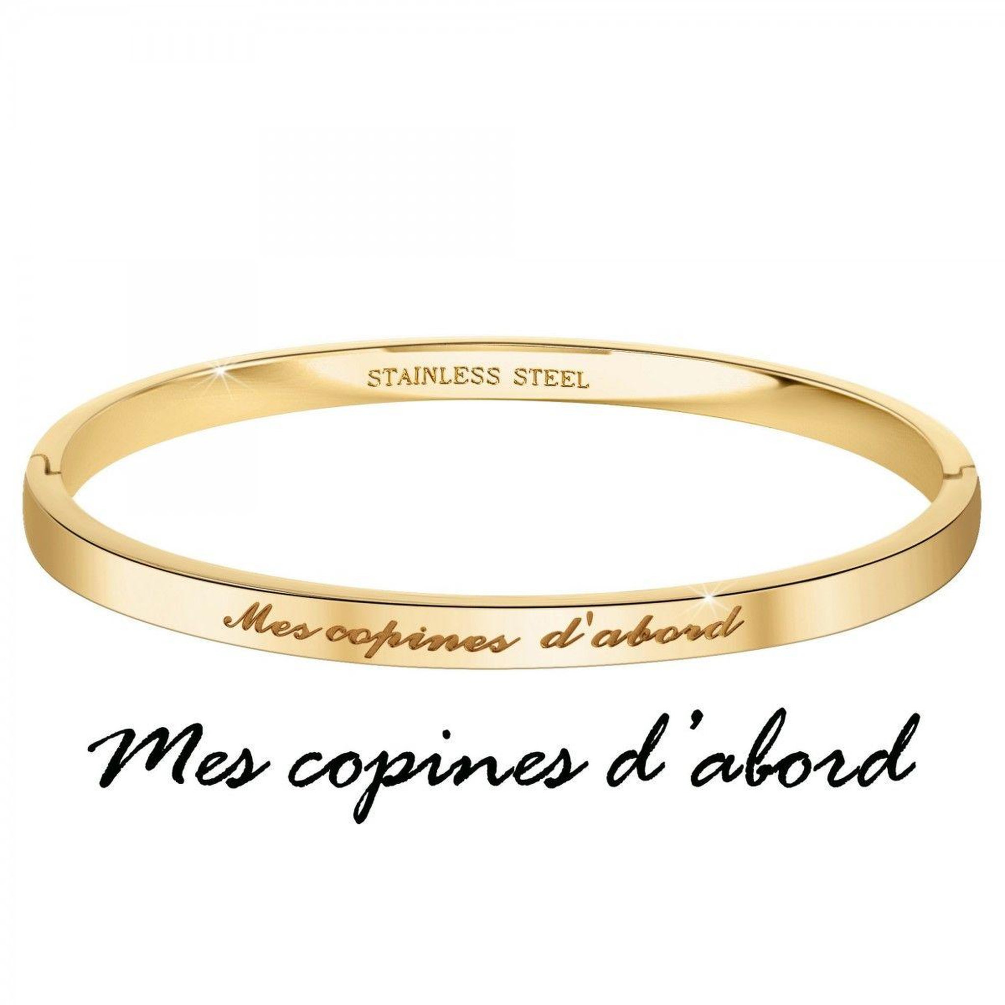 Voir la diapositive 3 : SC CRYSTAL Mes copines d'abord - Bracelet SC Crystal en Acier Finement doré