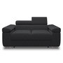 Voir la diapositive 1 : BEST MOBILIER Pablo - canapé droit 2 places avec têtières ajustables - en velours côtelé