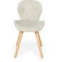 Voir la diapositive 3 : Lot de 2 chaises en tissu style scandinave pieds bois massif GAYA