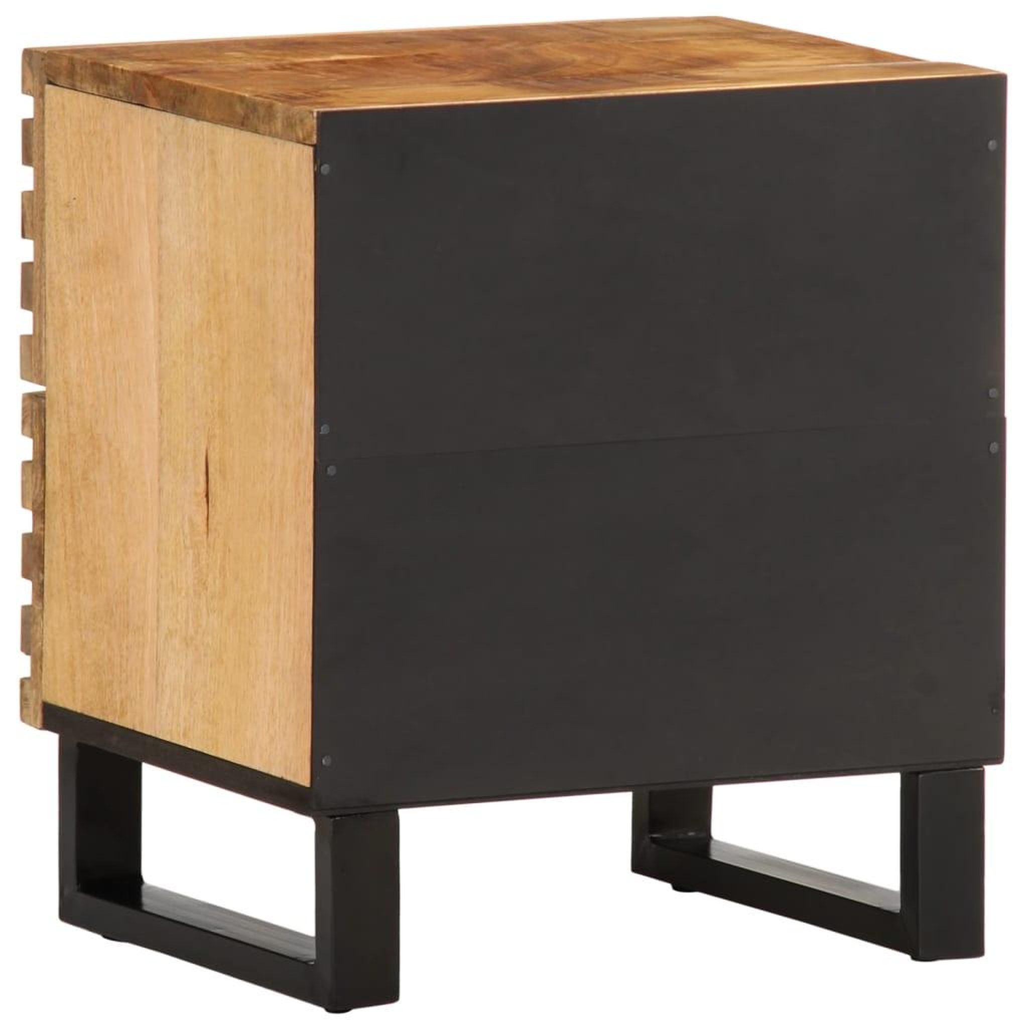Voir la diapositive 5 : VIDAXL Table de chevet 40x34x46 cm bois de manguier massif brut