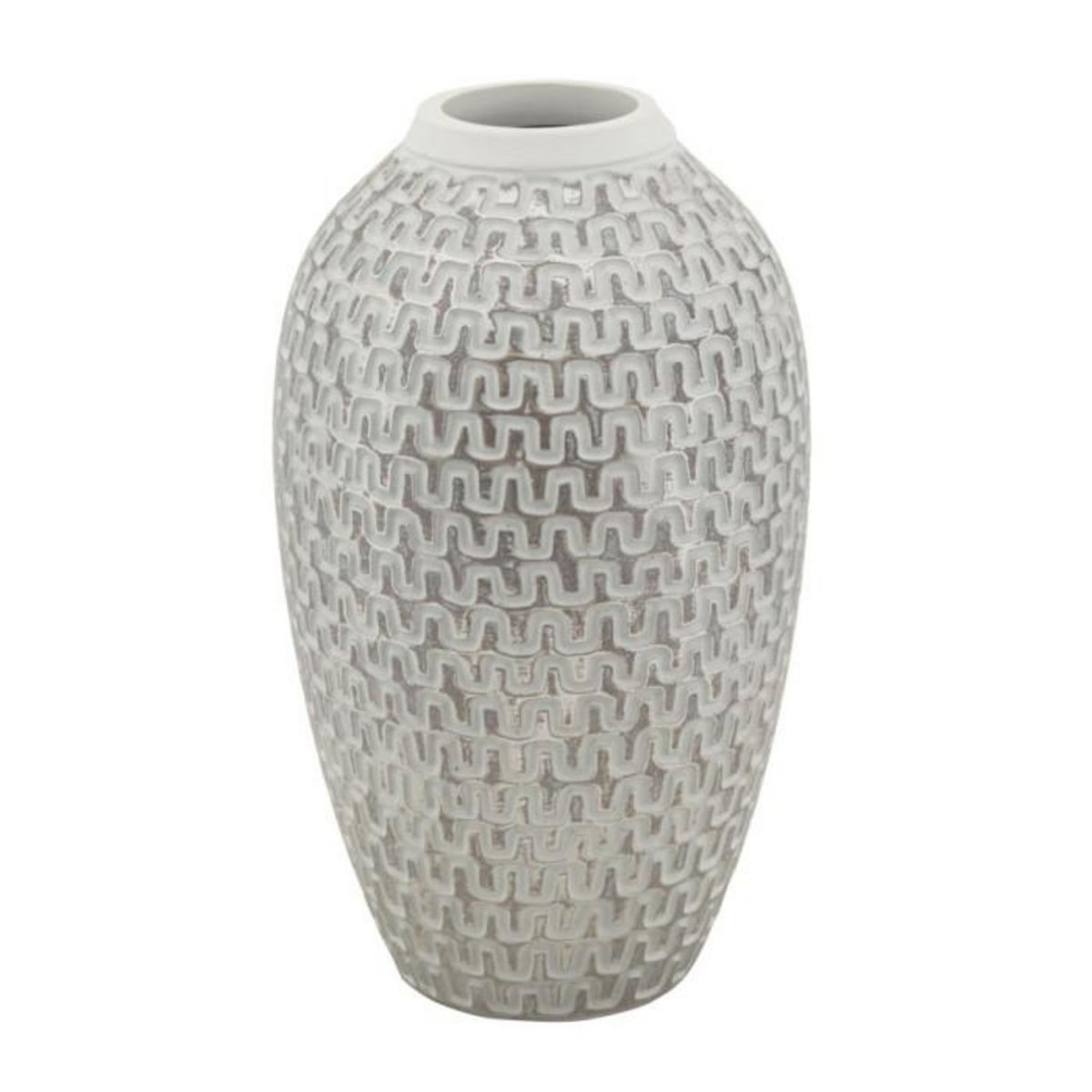 Paris Prix Vase Déco en Résine  Wave  34cm Blanc