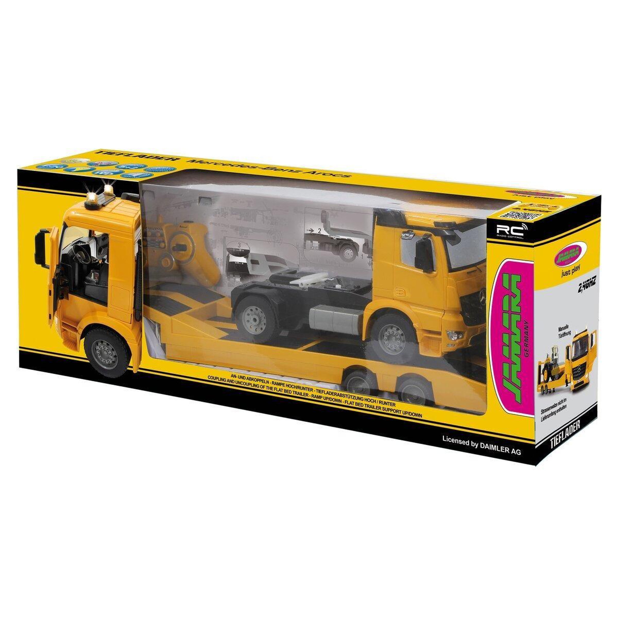 Voir la diapositive 2 : Jamara Camion surbaissée mercedes-benz arocs 1:20 2,4ghz