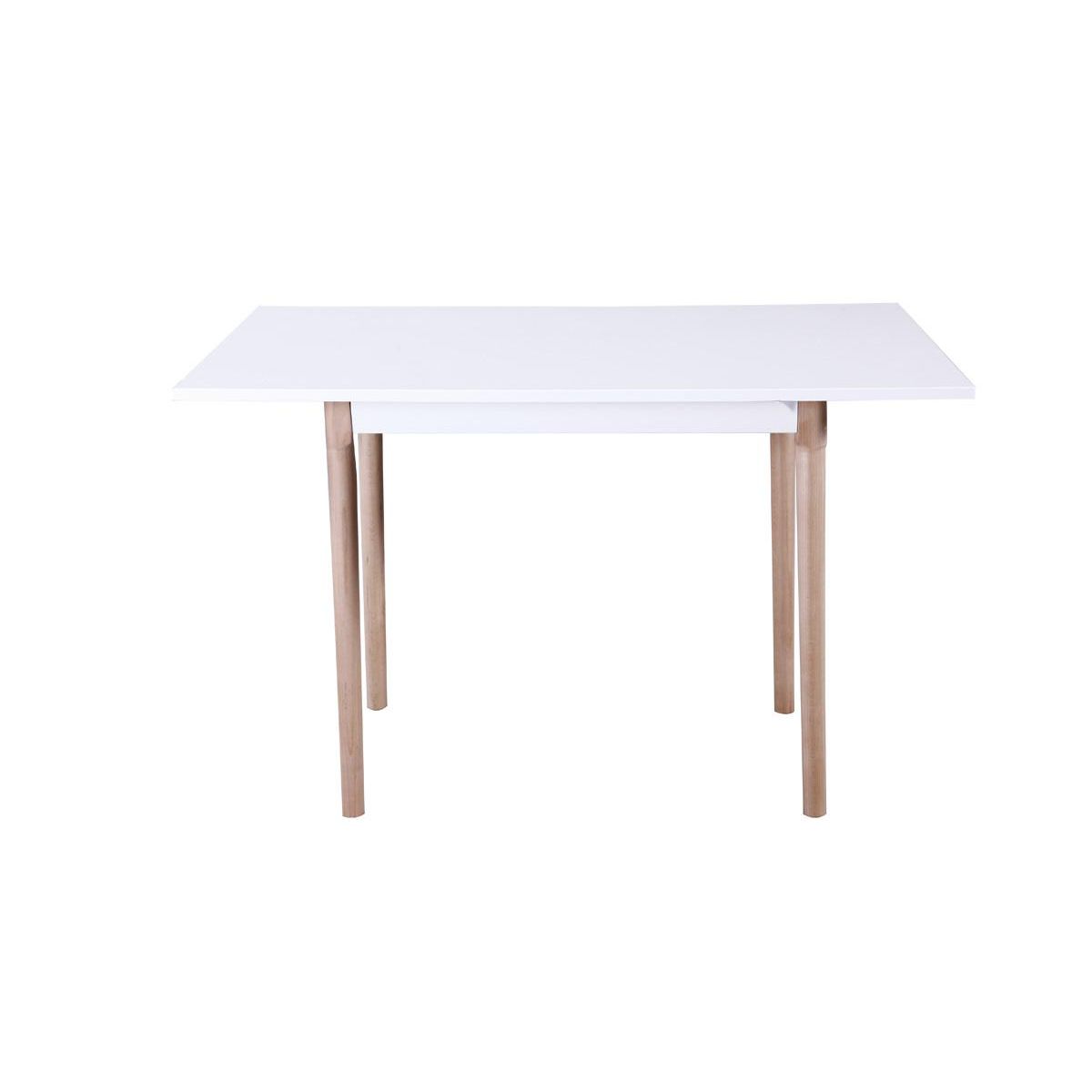 Habitat et Jardin Table repas  Freddy  - 120 x 80 x 75 cm - Blanc laqué