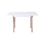 Voir la diapositive 2 : Habitat et Jardin Table repas  Freddy  - 120 x 80 x 75 cm - Blanc laqué
