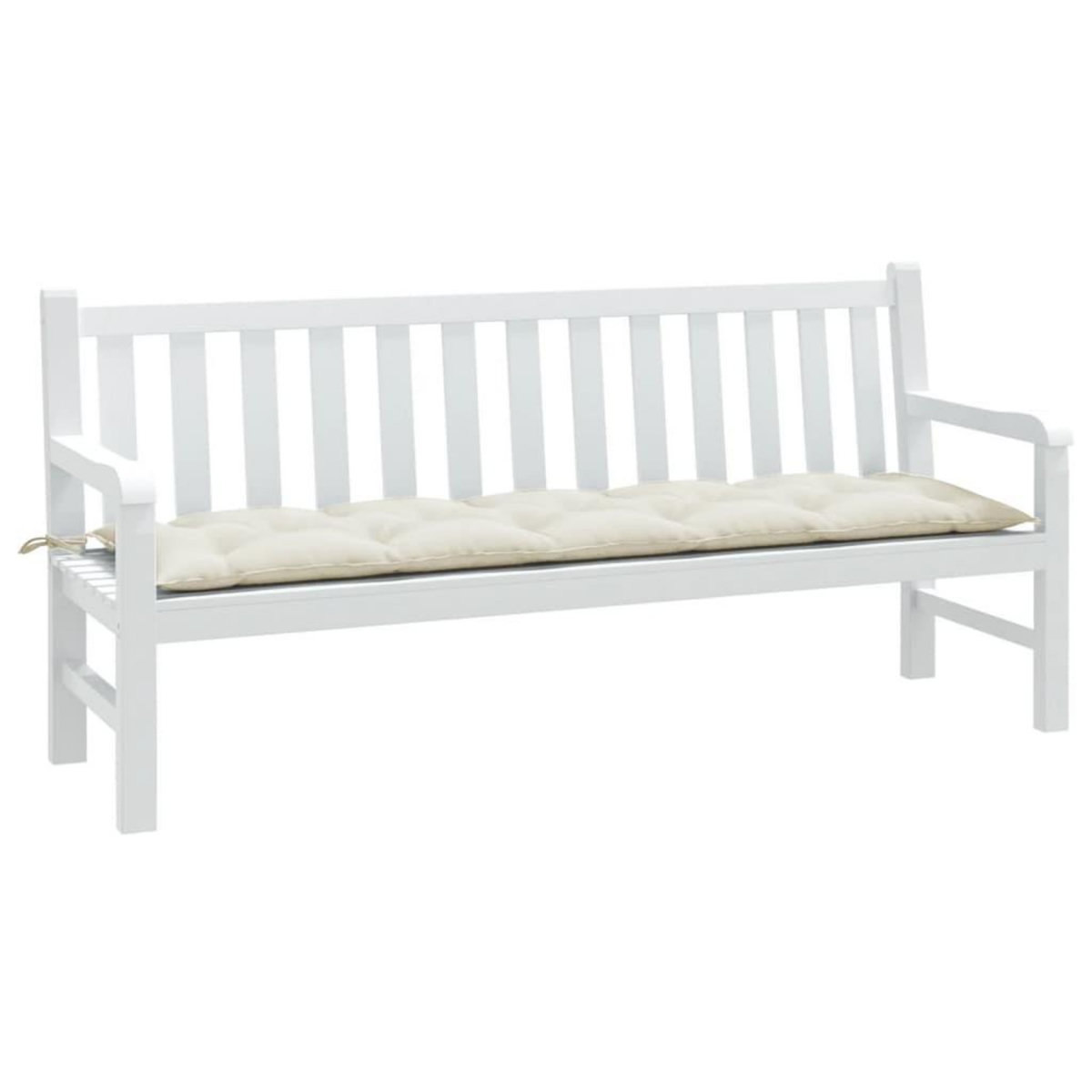 VIDAXL Coussin de banc de jardin creme melange 180x50x7 cm tissu