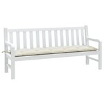 VIDAXL Coussin de banc de jardin creme melange 180x50x7 cm tissu