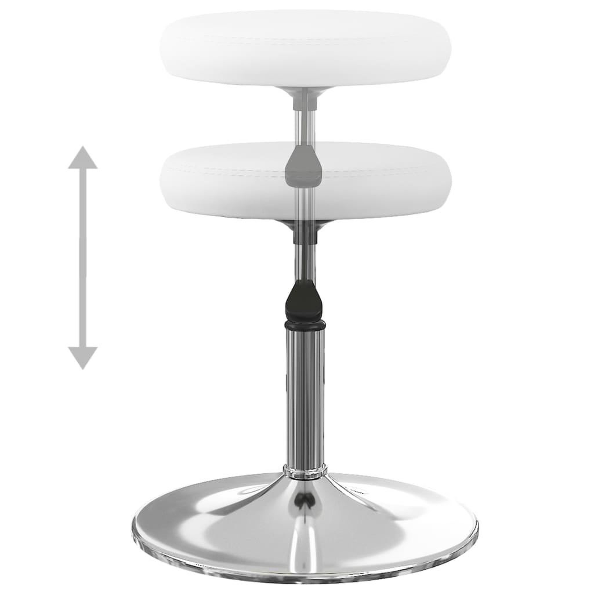 Voir la diapositive 4 : VIDAXL Chaises a manger lot de 4 blanc similicuir
